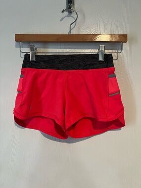 Athleta Girl Run The World Shorts Grey Pink Gray  Sz XS 6